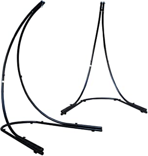 AMANKA Sosten para Silla Colgante 210cm Soporte para Columpio Estructura de Acero Negro Peso max 150Kg