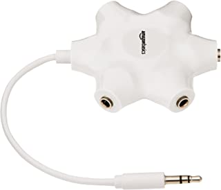 AmazonBasics - Divisor de 5 salidas para multiples auriculares- Blanco