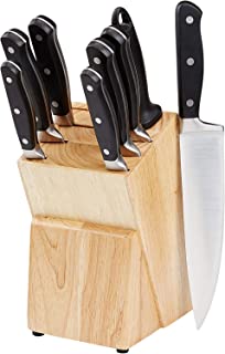 AmazonBasics - Juego de cuchillos de cocina y soporte (9 piezas)