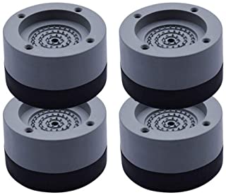 Amortiguador de Vibraciones para Lavadoras Queta 4pcs Universal Arandelas Antivibraciones para Lavadora y Secadora- Soporte de Goma Antivibracion de Bajo Ruido (gris- 4 cm)