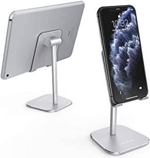ATUMTEK Soporte Telefono Movil- Soporte Ajustable para Escritorio de Aleacion de Aluminio Solido para iPhone 11 Pro-XS Max-XR-8-7 Plus- iPad- Samsung- Switch- Todas Las Tabletas y Telefonos