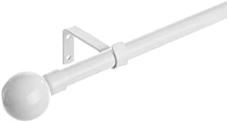 Barra de Cortina Extensible de Metal Blanca Minimalista para salon de 160-300 cm Vitta - LOLAhome