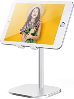 Bovon Soporte Movil- Portatil Ligero Soporte Telefono Movil- 45°Ajustable Universal Sujeta Movil para iPhone 11 Pro-XS Max-XR-X- iPad Mini- Samsung- Xiaomi- Huawei- Tablet- Videollamada- Escritorio