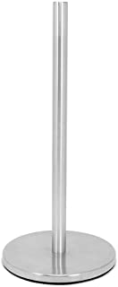 COM-FOUR® portarrollos de cocina de pie - portarrollos de papel para la cocina - portarrollos de acero inoxidable - sin taladrar - 34 cm (1 pieza - acero inoxidable - color plata)