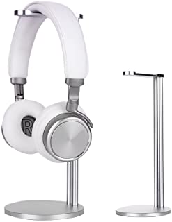 EletecPro Soporte universal para auriculares de juegos de aleacion de aluminio con soporte para colgador de rack para todos los tamanos de auriculares Plata