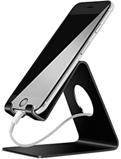 Eono Essentials Soporte Movil- Lamicall Soporte Telefono : Soporte Dock Base Telefono e Smartphones para Phone XS XS MAX XR X 8 7 6 Plus 5 4- Switch- Samsung S8 S7- Huawei- Otras Smartphones - Negro
