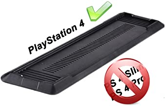 GAMINGER Soporte vertical para la consola Sony PlayStation 4 PS4 con ventilador refrigerante - diseno fuerte para PS4 - negro