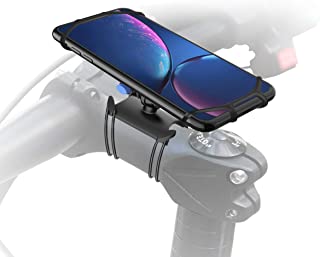 Gelink Soporte Movil Bicicleta- Universal Anti Vibracion Soporte Movil Moto- Giratorio 360 Grados- para iPhone X- XS - XS Max- XR- Samsung S9 y Otros Dispositivos 4.7- a 6.5- (Negro)