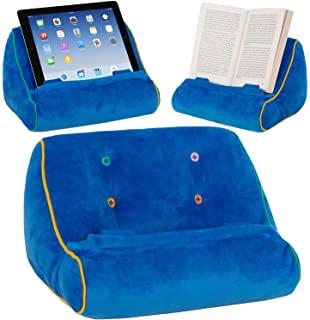 Gifts for Readers & Writers Soporte sofa de Lectura- Atril para Libros- iPad- Tablet- eReader- cojin de Descanso- Idea de Regalo - Modelo Azul