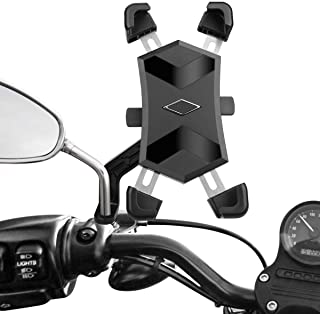 HASAGEI Soporte Movil Moto Deportiva para 4.5- -7.2- Smartphones Anti Vibracion Soporte Movil para Moto 360° Rotacion (para el retrovisor Moto)