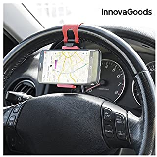 InnovaGoods IG115182 - Soporte de moviles para Coche- Color Negro y Rojo