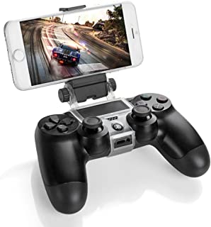 Link-e : Soporte universal telefono inteligente - telefono - movil con el cable micro USB para PS4 controlador inalambrico ( pinza- clip- Samsung- Android- HTC- Sony ...)