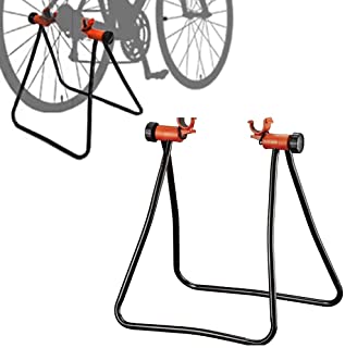 Luyao Soporte de bicicleta utilitario facil- altura ajustable- soporte de bicicleta plegable para reparacion de bastidor mecanico para almacenamiento de bicicletas