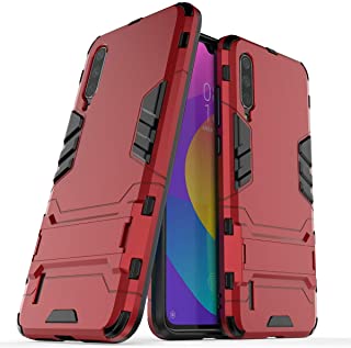 Max Power Digital Funda para Xiaomi Mi 9 Lite-Mi A3 Lite - CC9 (6.39-) con Soporte - Carcasa Hibrida Antigolpes Resistente (Xiaomi Mi 9 Lite- Rojo)