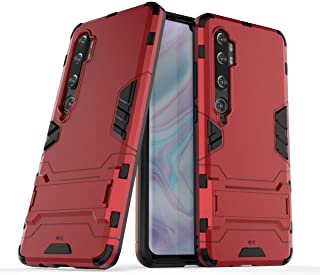 Max Power Digital Funda para Xiaomi Mi Note 10 - Mi Note 10 Pro (6.47-) con Soporte - Carcasa Hibrida Antigolpes Resistente (Xiaomi Mi Note 10- Rojo)