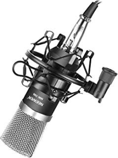 Neewer NW-700 - Juego profesional de microfono condensador NW-700 + soporte antigolpes + cubierta de espuma antipop + cable de audio (negro)