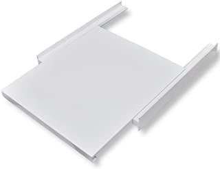 Nishore Kit de Apilado para Lavadora con Estante Corredizo- con 1 Estante Extraible- Kit de Superposicion - Color de Blanco Material de Acero- 60 x 60 x 8 cm