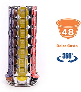 Peak Coffee Dolce Gusto D48 - Soportes para 48 capsulas de cafe- Color Plateado