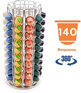 Peak Coffee N140 - Nespresso Soportes para 140 (100) capsulas de cafe- Color Plateado