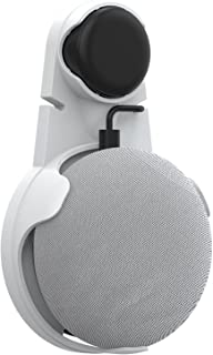 ProCase Soporte Montaje en Pared para Google Home Mini Voice Assistants- Sin Cables o Tornillos Desordenados- Colgador Ahorro Espacio Enchufe en Cocina Bano y Dormitorio –Blanco
