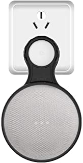QINUKER - Soporte de pared para Google Home Mini- accesorios que ahorran espacio para altavoces inteligentes para el hogar- asistente de voz sin cables y tornillos (negro)