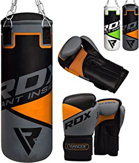RDX Saco de Boxeo Ninos Relleno MMA Muay Thai Kick Boxing Artes Marciales con Guantes Entrenamiento Junior Punching Bag