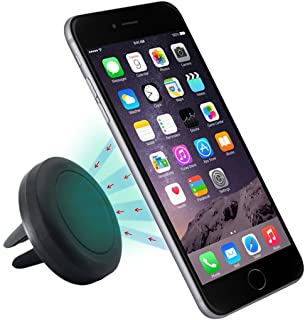 Sannysis Air magnetico Soporte de Telefono para Coche de Smartphone para iPhone 6 - 6 Plus - 5 - 5S - 5C - 4 - 4S- Samsung Galaxy S6 - S5 - S4 - Note 4-3- Google Nexus- LG G3 y dispositivo GPS (Negro)