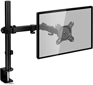 SIMBR Soporte Monitor con Brazo Simple para PC y Pantalla LCD LED de 13-27- para Mesa y Escritorio con VESA 75x75mm y 100x100mm Carga Maxima de 8kg(17.6lbs y Altura Ajustable