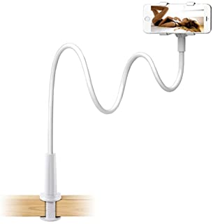 Soporte de clip para telefono movil- con agarre flexible y cuello de cisne para iPhone X-8-7-6-6-6S Plus Samsung S8-S7- para cama- escritorio