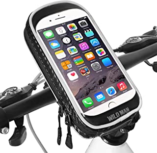 Soporte Movil Bicicleta Impermeable Universal 360 Grados Rotacion Soporte Bolsa Movil Bicicleta con Pantalla Tactil Sensible Bolsa Telefono Bicicleta para iPhone X - 8 Plus-Samsung S9 (6-3 Pulgadas)