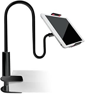 Soporte para Tablet Moviles- AFUNTA Sostenedor Flexible Multi-Angulo Cuello de Cisne Soporte para iPad-iPhone-Tableta-GPS Samsung LG Blackberry- Negro