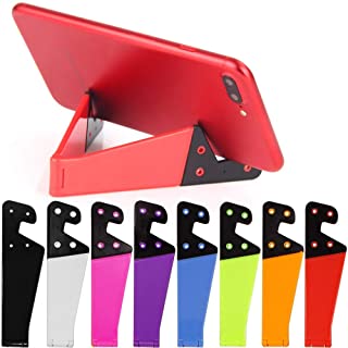 SourceTon - Soporte universal para telefono movil- portatil- plegable- de bolsillo- 8 unidades- para iPad- tabletas- lectores electronicos- telefonos moviles- Kindles- paquete de 8- multicolor