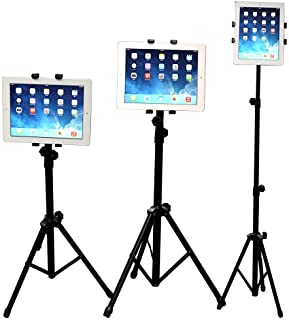 WER Soporte Tablet- Universal Soporte Tripode Ajustable de 360° Giratorio Soporte Telescopico para iPad-iPad2 Mini y Otras Tabletas de 7-10 Pulgadas