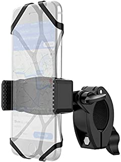 YOSH Soporte Movil Bicicleta con Banda de Silicona- Anti Vibracion Soporte Universal de Telefono para Bicicleta para iPhone X 8 7 6s Samsung S9 S8 Huawei P20 P10 BQ Aquaris X2 etc. o Dispositivos GPS