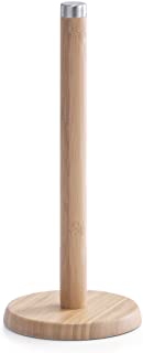 Zeller 25283 - Soporte para Papel de Cocina (bambu y Acero Inoxidable- 14 cm de diametro- 32 cm de Altura)