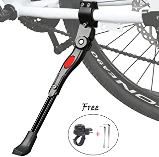 ZFYQ Pata de Cabra para Bicicleta- Aluminio Soporte Ajustable del Retroceso de Bici Caballete Bicicleta con Llave Hexagonal y Campana De Bicicleta